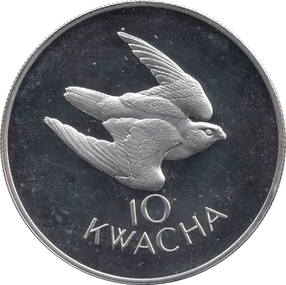 1979 ZAMBIA PROOF 10 KWACHA FISH EAGLE SILVER PROOF COIN - SILVER WORLD COINS - Cambridgeshire Coins