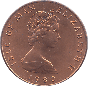 1980 1 PENCE ISLE OF MAN ( BU ) - WORLD COINS - Cambridgeshire Coins