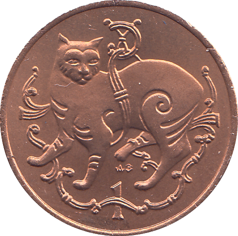 1980 1 PENCE ISLE OF MAN ( BU ) - WORLD COINS - Cambridgeshire Coins
