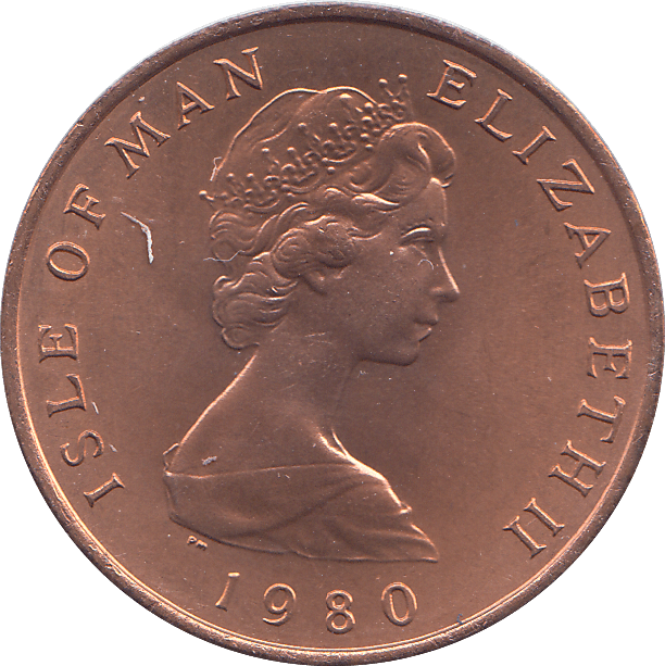 1980 2 PENCE ISLE OF MAN ( BU ) - WORLD COINS - Cambridgeshire Coins