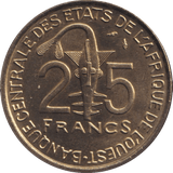 1980 25 FRANCS WEST AFRICA - WORLD COINS - Cambridgeshire Coins