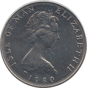 1980 5 PENCE ISLE OF MAN ( BU ) - WORLD COINS - Cambridgeshire Coins