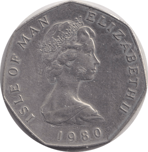 1980 50 PENCE ISLE OF MAN (10,000 MINTAGE ONLY) - WORLD COINS - Cambridgeshire Coins