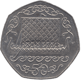 1980 50P DAY OF TYNWALD ISLE OF MAN - SILVER WORLD COINS - Cambridgeshire Coins