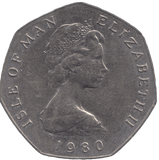 1980 50P DAY OF TYNWALD ISLE OF MAN - SILVER WORLD COINS - Cambridgeshire Coins
