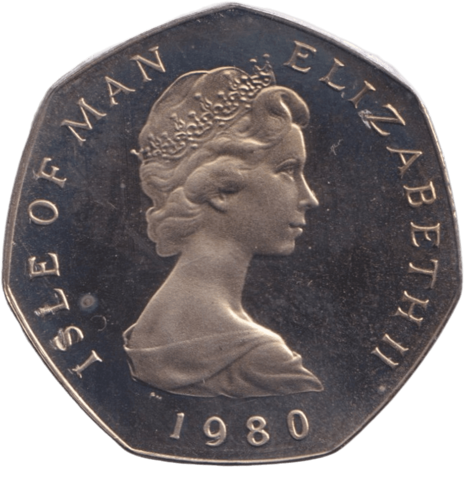 1980 CHRISTMAS 50P STAGECOACH ISLE OF MAN ( BU ) - 50P REGIONAL ISSUES - Cambridgeshire Coins