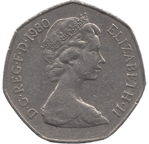 1980 CIRCULATED LARGE 50P BRITANNIA - 50P CIRCULATED - Cambridgeshire Coins