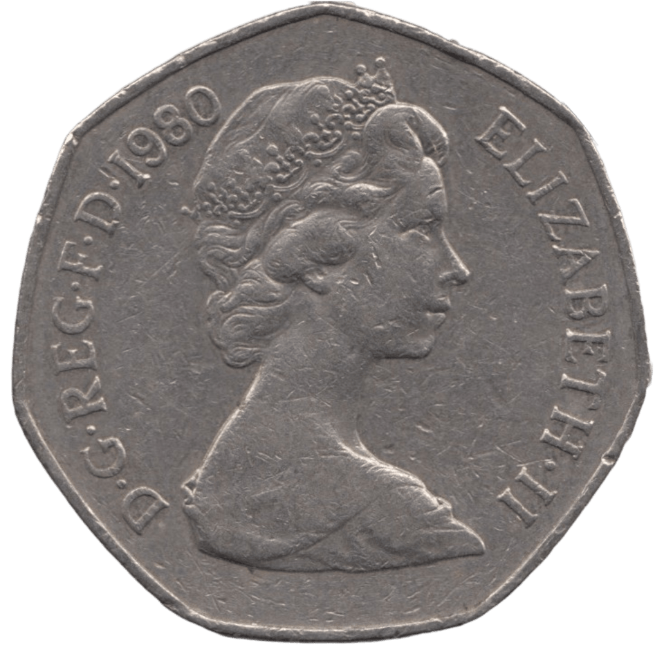1980 CIRCULATED LARGE 50P BRITANNIA - 50P CIRCULATED - Cambridgeshire Coins