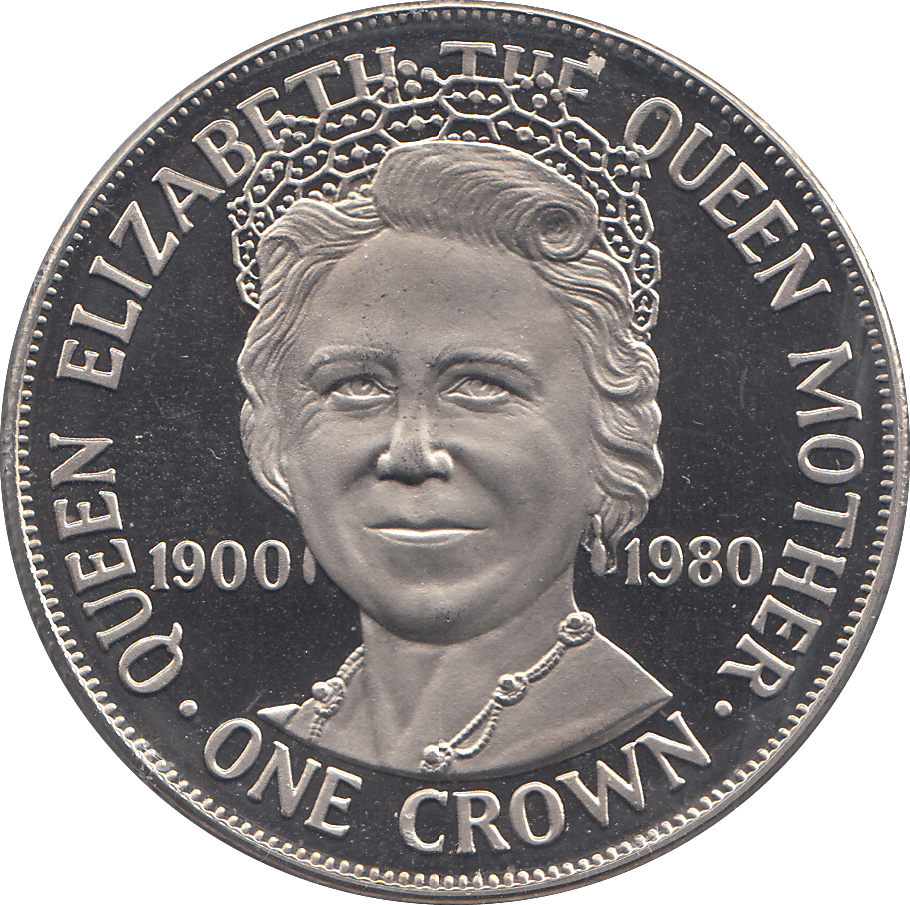 1980 CROWN QUEEN ELIZABETH THE QUEEN MOTHER ( BU ) - WORLD COINS - Cambridgeshire Coins