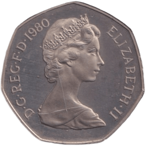 1980 FIFTY PENCE ( BU ) - 50p BU - Cambridgeshire Coins