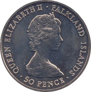 1980 FIFTY PENCE GIBRALTAR - WORLD COINS - Cambridgeshire Coins