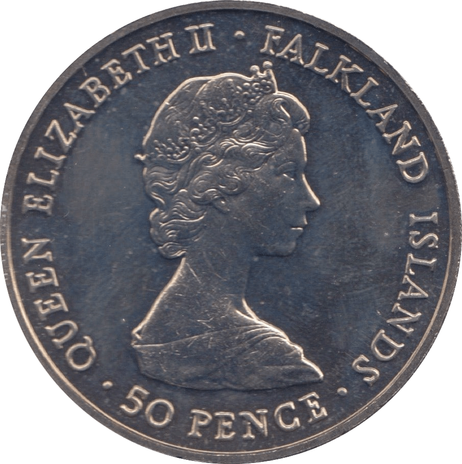 1980 FIFTY PENCE GIBRALTAR - WORLD COINS - Cambridgeshire Coins