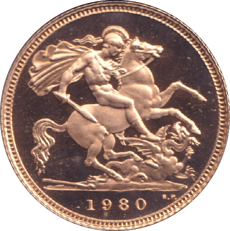 1980 GOLD HALF SOVEREIGN ( PROOF ) - HALF SOVEREIGN - Cambridgeshire Coins