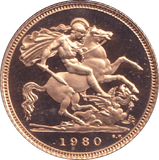 1980 GOLD HALF SOVEREIGN ( PROOF ) - HALF SOVEREIGN - Cambridgeshire Coins