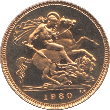 1980 GOLD HALF SOVEREIGN ( PROOF ) - HALF SOVEREIGN - Cambridgeshire Coins