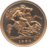 1980 GOLD HALF SOVEREIGN ( PROOF ) - HALF SOVEREIGN - Cambridgeshire Coins