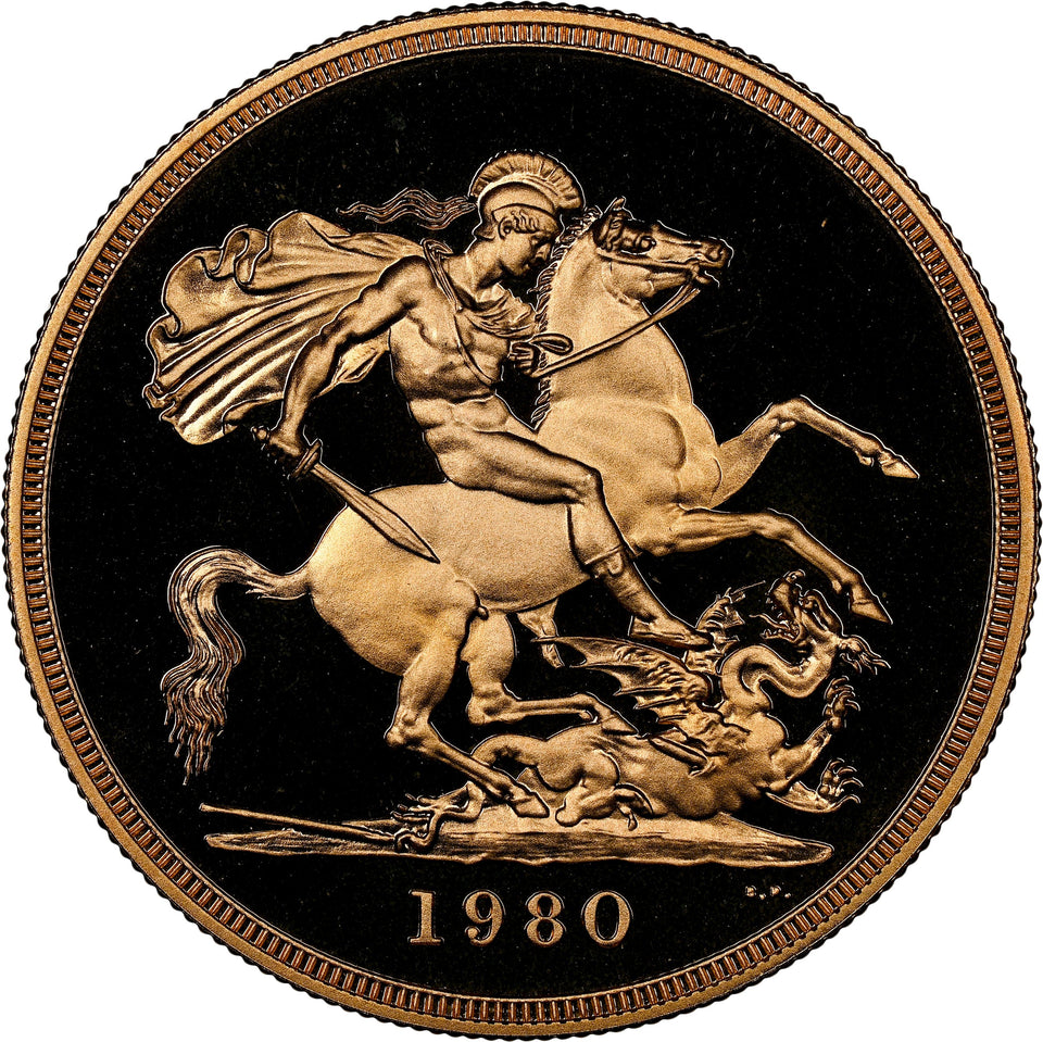 1980 GOLD PROOF £5 SOVEREIGN ( NGC ) PF 69 ULTRA CAMEO - NGC GOLD COINS - Cambridgeshire Coins