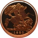 1980 GOLD PROOF HALF SOVEREIGN BOXED - GOLD PROOF HALF SOVEREIGNS - Cambridgeshire Coins