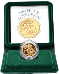 1980 GOLD PROOF SOVEREIGN BOXED - GOLD PROOF SOVEREIGNS - Cambridgeshire Coins
