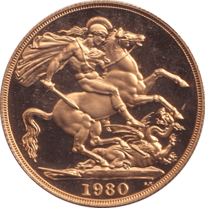 1980 GOLD SOVEREIGN ( PROOF ) - SOVEREIGN - Cambridgeshire Coins