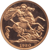 1980 GOLD SOVEREIGN ( PROOF ) - SOVEREIGN - Cambridgeshire Coins