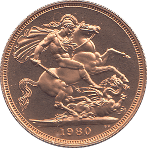1980 GOLD SOVEREIGN ( PROOF ) - SOVEREIGN - Cambridgeshire Coins
