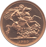 1980 GOLD SOVEREIGN ( PROOF ) - SOVEREIGN - Cambridgeshire Coins
