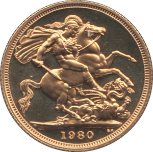 1980 GOLD SOVEREIGN ( PROOF ) - SOVEREIGN - Cambridgeshire Coins
