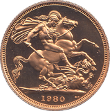 1980 GOLD SOVEREIGN ( PROOF ) - SOVEREIGN - Cambridgeshire Coins