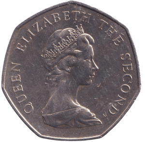 1980 LARGE 50P FALKLAND ISLANDS - 50P REGIONAL ISSUE - Cambridgeshire Coins
