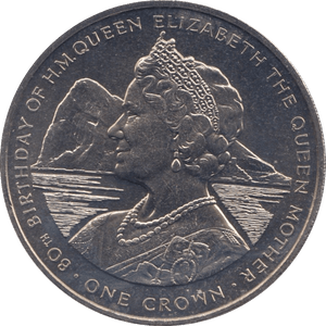 1980 ONE CROWN GIBRALTAR - WORLD COINS - Cambridgeshire Coins