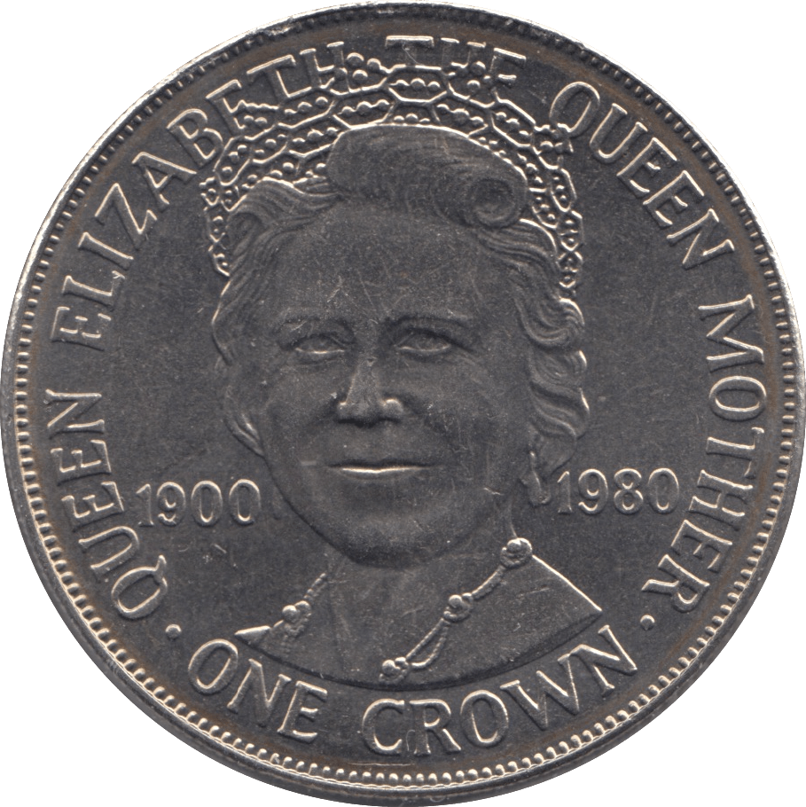 1980 ONE CROWN ISLE OF MAN - WORLD COINS - Cambridgeshire Coins