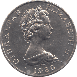 1980 ONE CROWN NELSON 1758 - 1805 ( BU ) - WORLD COINS - Cambridgeshire Coins
