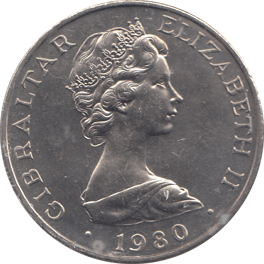 1980 ONE CROWN NELSON 1758 - 1805 ( BU ) - WORLD COINS - Cambridgeshire Coins