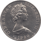 1980 ONE CROWN NELSON 1758 - 1805 ( BU ) - WORLD COINS - Cambridgeshire Coins