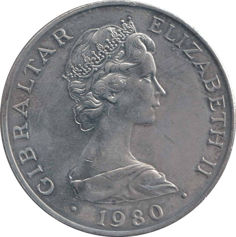 1980 ONE CROWN UK - WORLD COINS - Cambridgeshire Coins