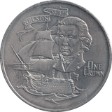 1980 ONE CROWN UK - WORLD COINS - Cambridgeshire Coins
