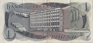 1980 ONE POUND BANKNOTE BANK OF IRELAND IRE - 19 - £20 BANKNOTES - Cambridgeshire Coins