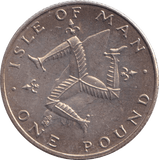 1980 ONE POUND ISLE OF MAN - WORLD COINS - Cambridgeshire Coins