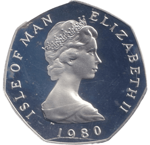 1980 SILVER 50P CHRISTMAS ( PROOF ) - WORLD COINS - Cambridgeshire Coins