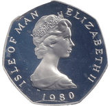 1980 SILVER 50P CHRISTMAS ( PROOF ) - WORLD COINS - Cambridgeshire Coins