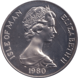 1980 SILVER CROWN ISLE OF MAN ( PROOF ) - SILVER WORLD COINS - Cambridgeshire Coins
