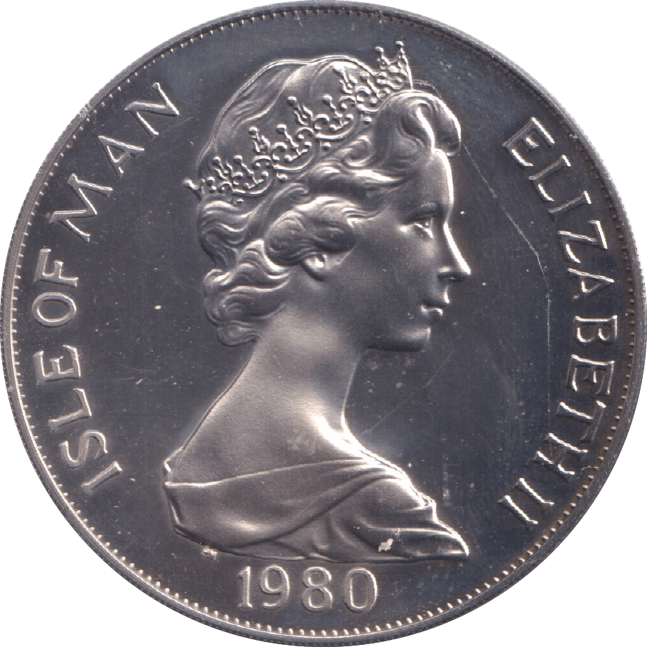 1980 SILVER CROWN ISLE OF MAN ( PROOF ) - SILVER WORLD COINS - Cambridgeshire Coins