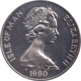 1980 SILVER CROWN ISLE OF MAN ( PROOF ) - SILVER WORLD COINS - Cambridgeshire Coins
