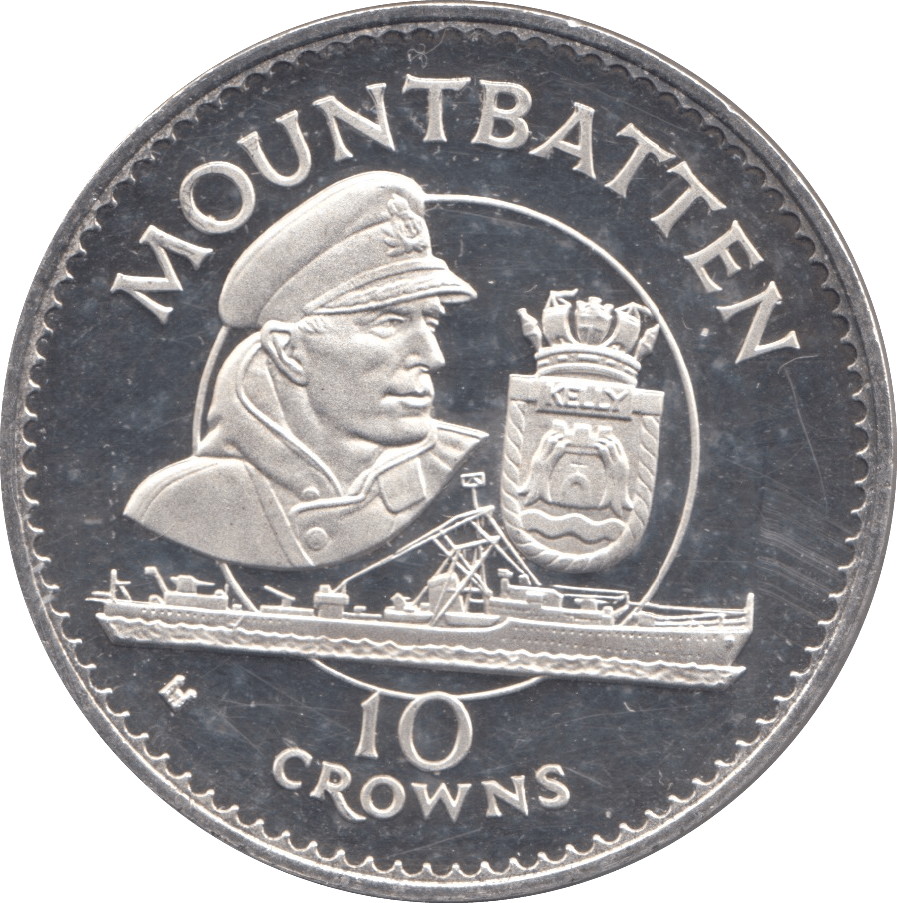 1980 SILVER PROOF 10 CROWNS TURKS AND CAICOS - SILVER WORLD COINS - Cambridgeshire Coins