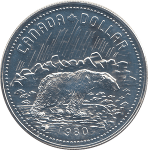 1980 SILVER PROOF CANADA DOLLAR - SILVER WORLD COINS - Cambridgeshire Coins