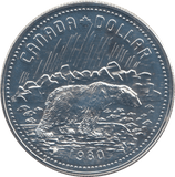1980 SILVER PROOF CANADA DOLLAR - SILVER WORLD COINS - Cambridgeshire Coins