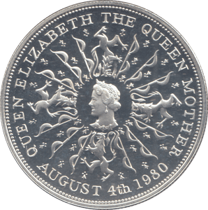1980 SILVER PROOF CROWN THE QUEEN MOTHER - Silver Proof - Cambridgeshire Coins