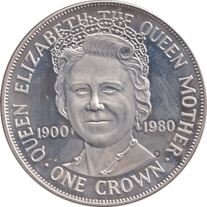 1980 SILVER PROOF CROWN THE QUEEN MOTHER - Silver Proof - Cambridgeshire Coins