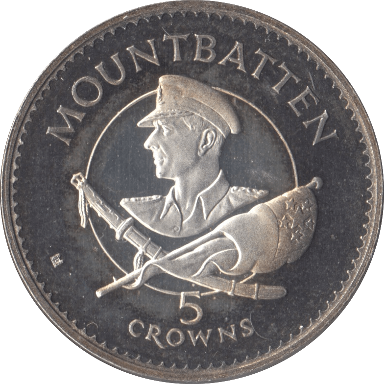 1980 SILVER PROOF FIVE CROWNS TURKS AND CAICOS - SILVER WORLD COINS - Cambridgeshire Coins